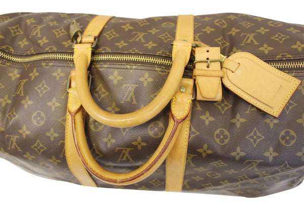 LOUIS VUITTON Monogram Keepall Bandouliere 55 Boston Bag