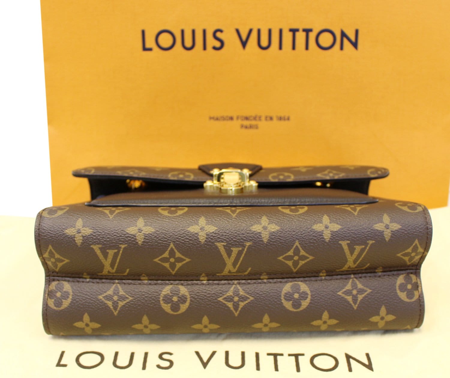 Louis+Vuitton+Victoire+Shoulder+Bag+Medium+Black%2FBrown+Canvas