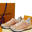 LOUIS VUITTON Run Away Sneakers Damier Azur Suede Size 36/1.2 Pink