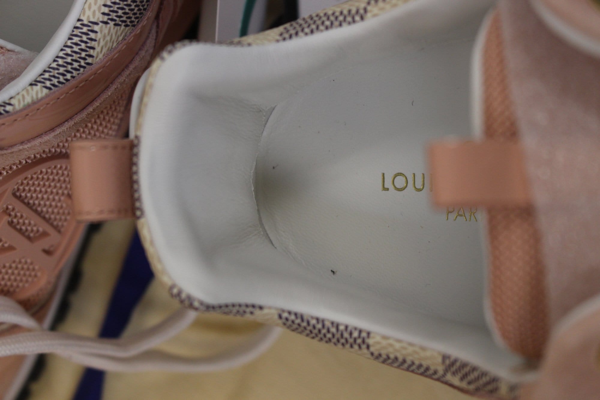 LOUIS VUITTON Nubuck Suede Run Away Sneakers 36.5 Pink 186926