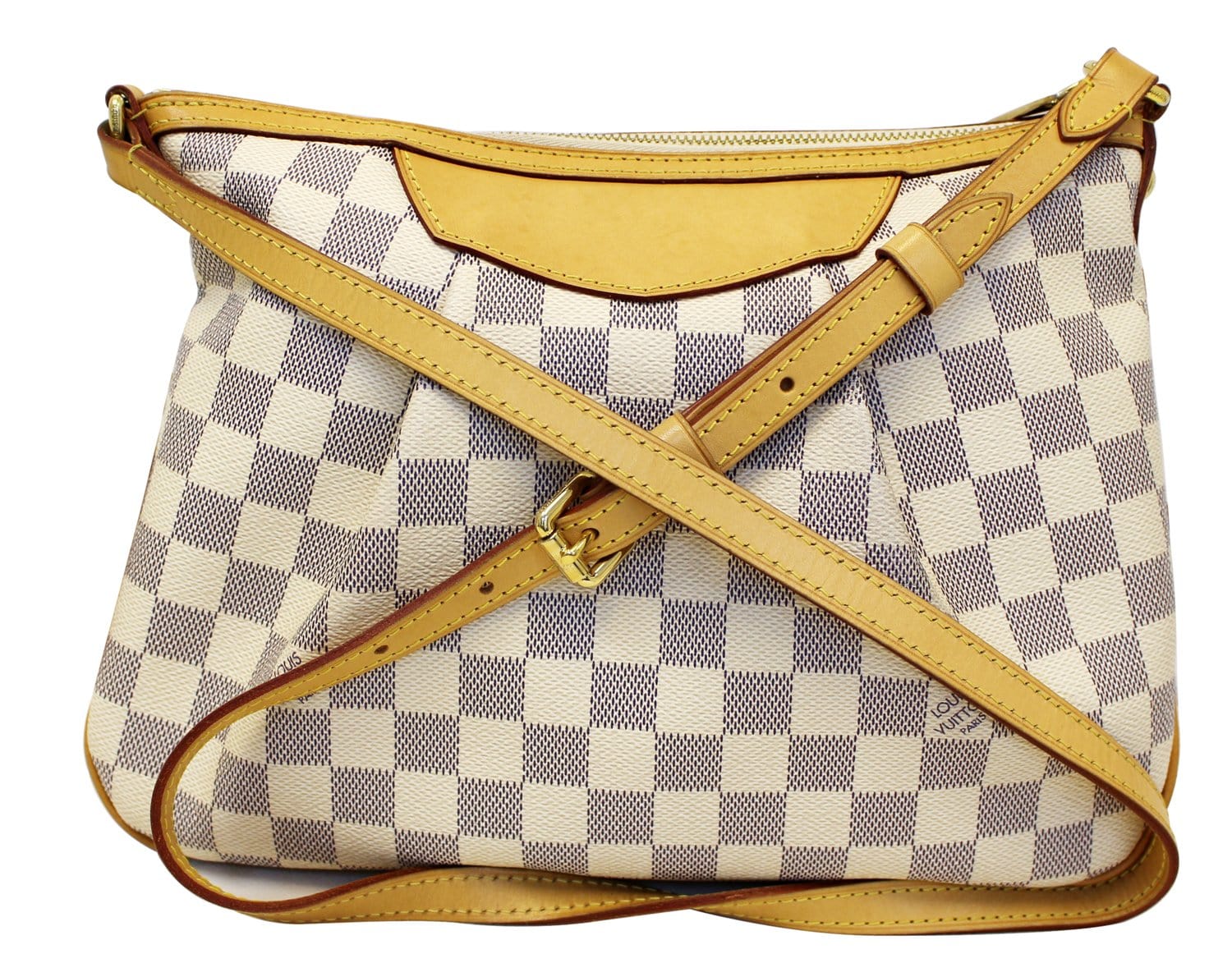 Louis Vuitton Siracusa Damier Azur PM Monogram Crossbody Bag LV