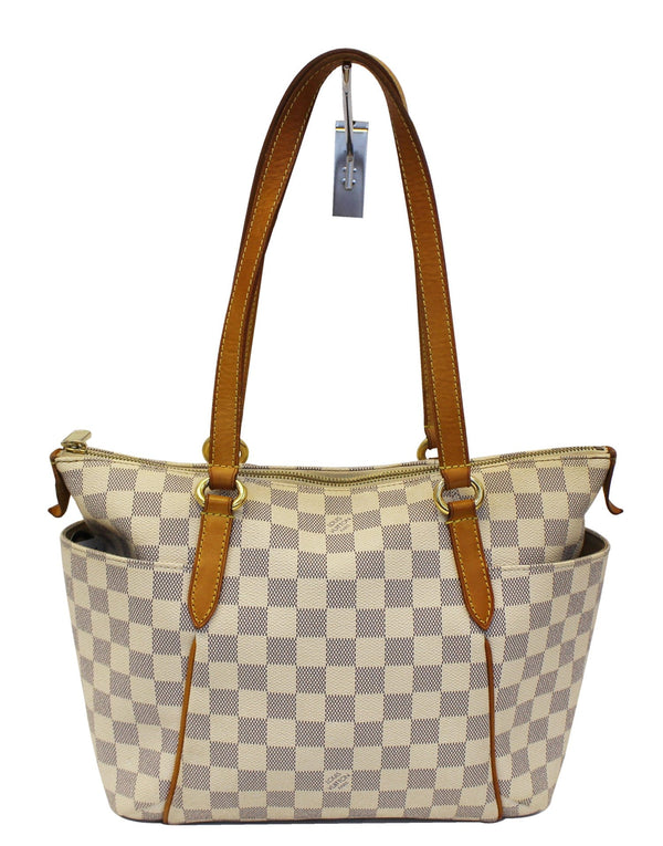 Louis Vuitton Damier Azur Totally PM Brown Shoulder Handbag