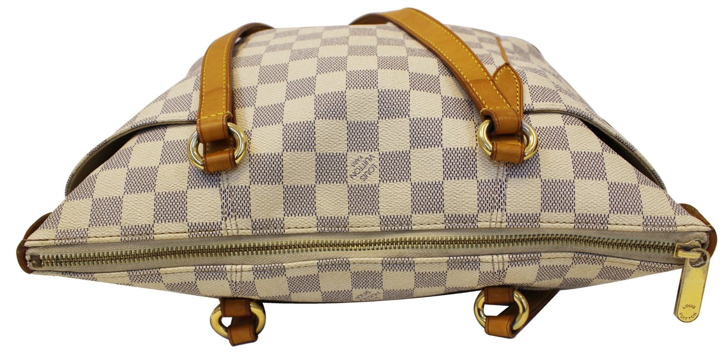 Louis Vuitton Damier Azur Totally PM Brown Shoulder Handbag