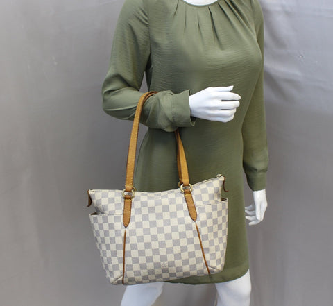 Louis Vuitton Damier Azur Totally PM Brown Shoulder Handbag