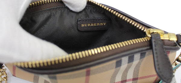 BURBERRY Nova Check Haymarket Clara Wristlet