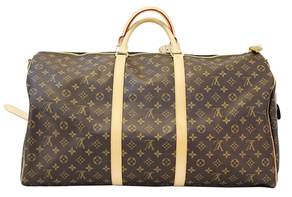 LOUIS VUITTON Monogram Canvas Keepall 60 Bandouliere Travel Bag