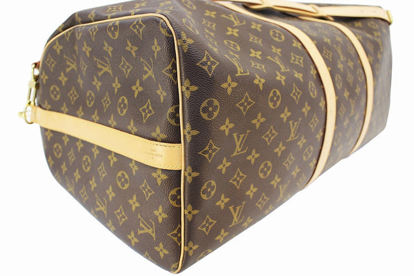 LOUIS VUITTON Monogram Canvas Keepall 60 Bandouliere Travel Bag