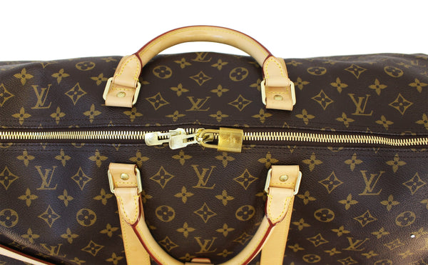 LOUIS VUITTON Monogram Canvas Keepall 60 Bandouliere Travel Bag