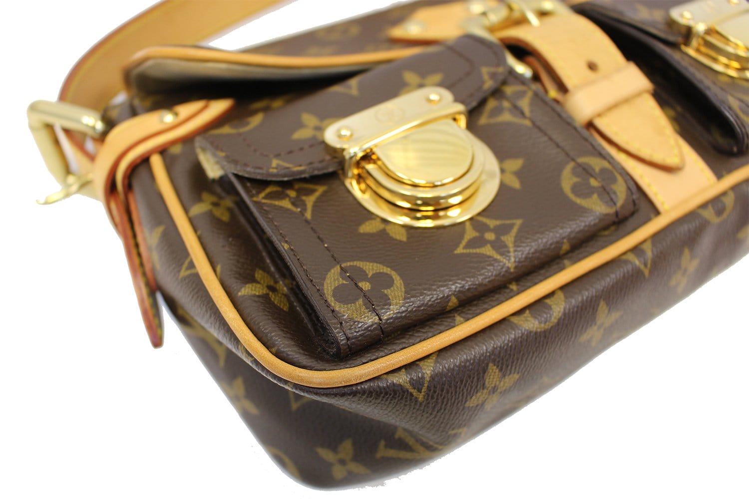Shop for Louis Vuitton Monogram Canvas Leather Hudson PM Bag