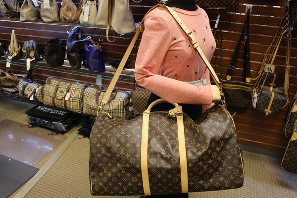 LOUIS VUITTON Monogram Canvas Keepall 60 Bandouliere Travel Bag