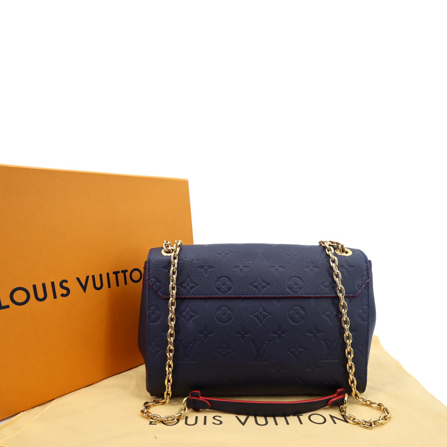 Louis Satchel bag - Navy Blue - Leather Crossbody, Messenger bag - Made in  France