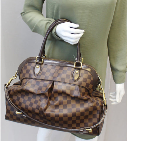 LOUIS VUITTON Trevi GM Damier Ebene 2way Shoulder Handbag