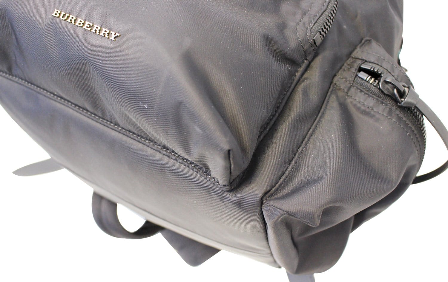 BURBERRY Black Technical Nylon Medium Rucksack Backpack Bag TT2137