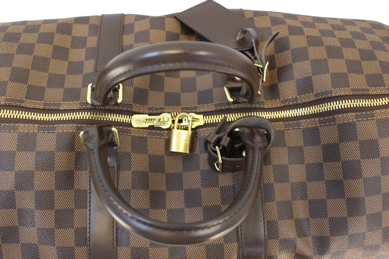 Louis Vuitton Damier Ebene Keepall Bandouliere 55 Duffle with