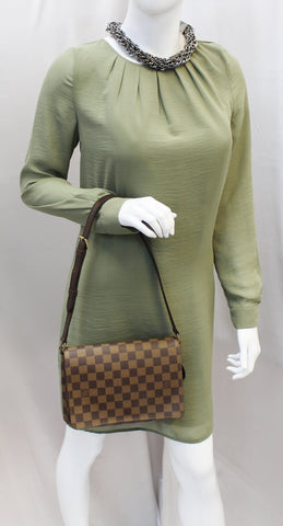 LOUIS VUITTON Damier Ebene Musette Tango Brown Shoulder Bag