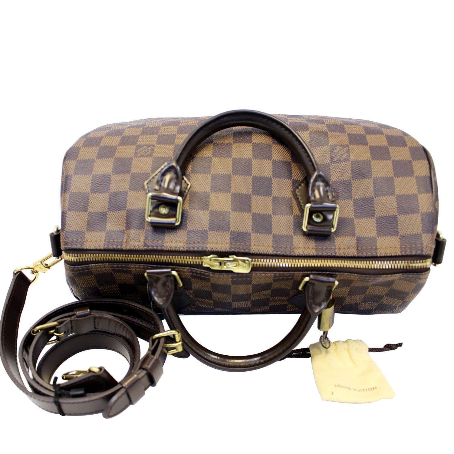 LOUIS VUITTON Speedy 30 Bandouliere Damier Ebene Shoulder Bag-US