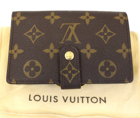 LOUIS VUITTON Monogram Canvas French Wallet Kisslock