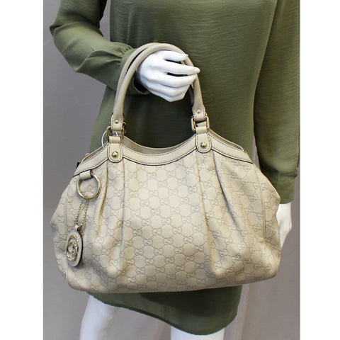 Gucci Sukey GG Guccissima Leather Medium Tote Bag