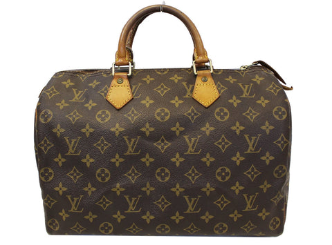 LOUIS VUITTON Monogram Canvas Speedy 35 Satchel Bag