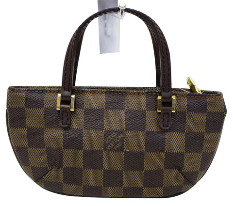 LOUIS VUITTON Damier Ebene Brown Pouch