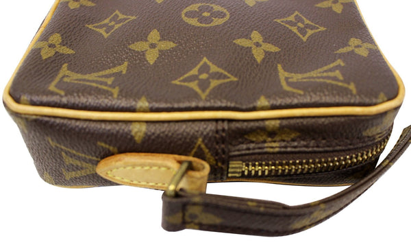 Louis Vuitton Brown Monogram Trousse Wapity Leather Cloth ref