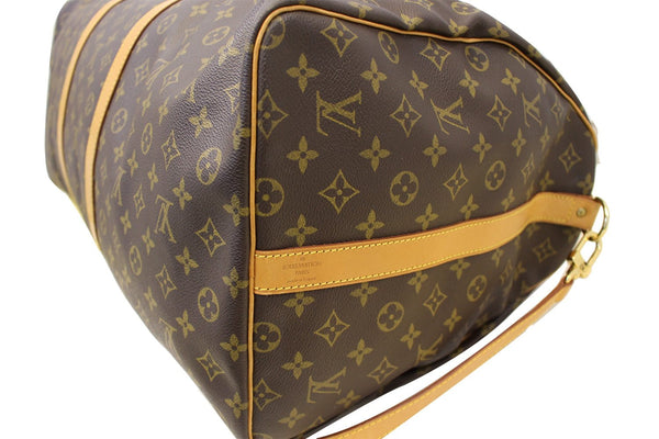 LOUIS VUITTON Monogram Canvas Keepall 60 Bandouliere Travel Bag