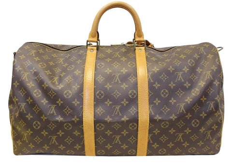 LOUIS VUITTON Monogram Canvas Keepall Bandouliere 55 Travel Bag