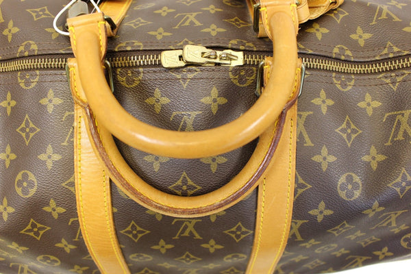 LOUIS VUITTON Monogram Canvas Keepall Bandouliere 55 Travel Bag