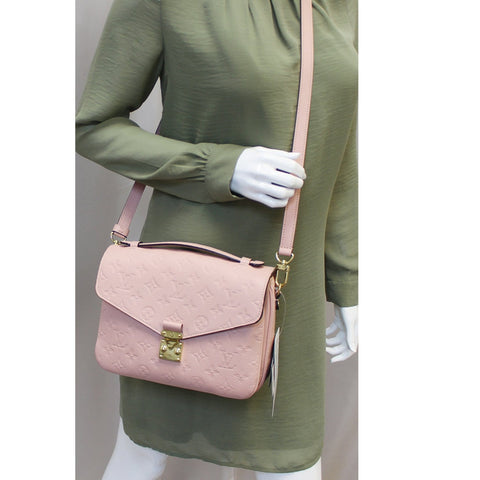 LOUIS VUITTON Metis Pochette Empreinte Crossbody Bag Rose Poudre