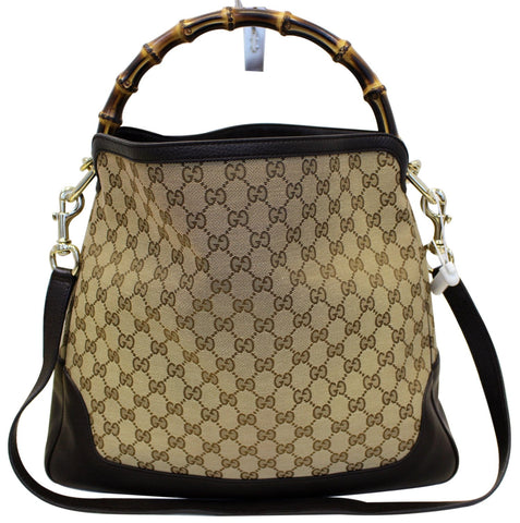 GUCCI GG Canavas Diana Bamboo Shoulder Bag 282315