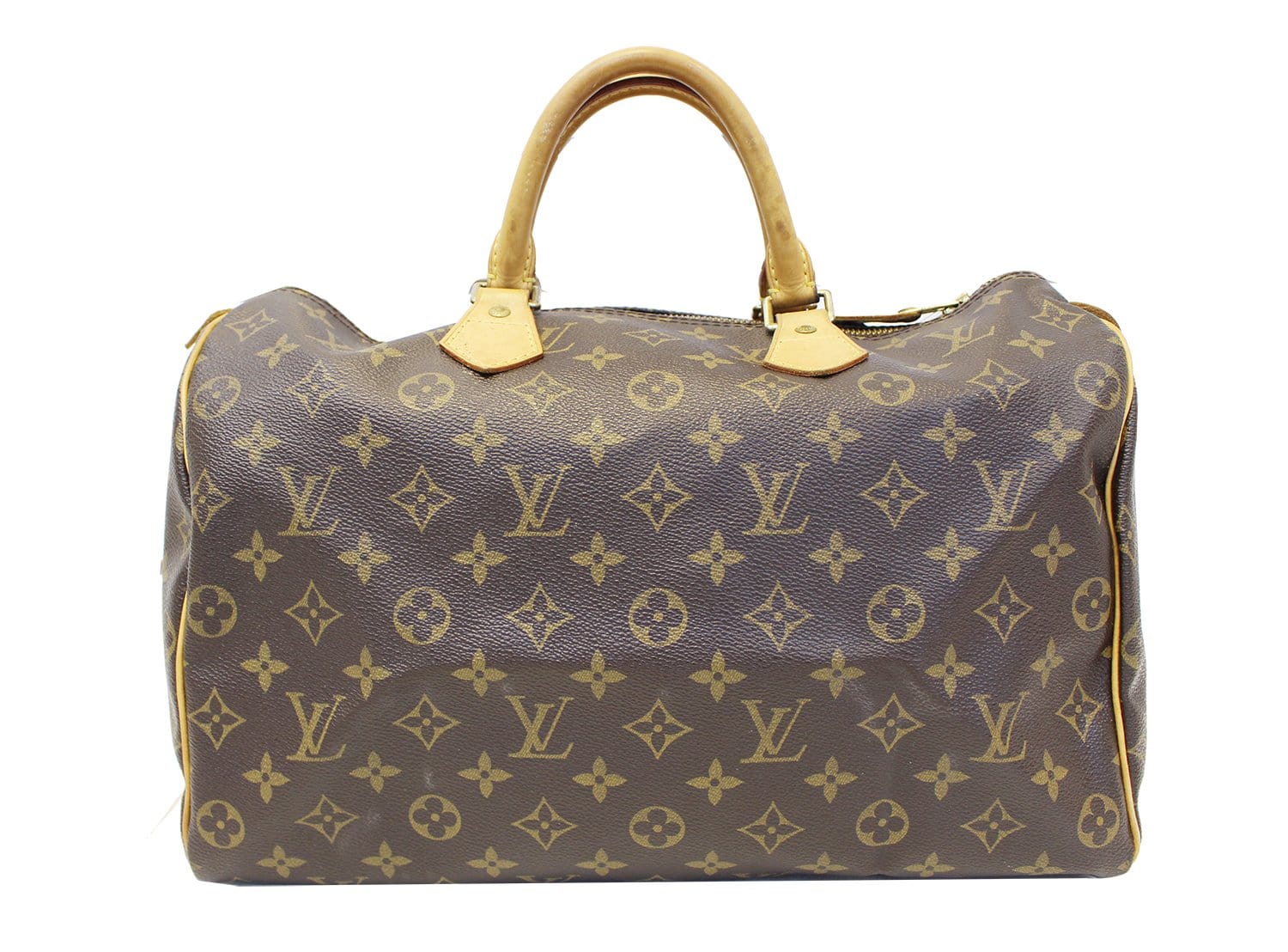 Louis Vuitton Limited Edition Caramel Monogram Stone Denim Speedy  Bandouliere 35 Bag - Yoogi's Closet