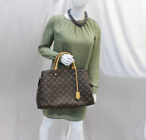 LOUIS VUITTON Monogram Canvas Montaigne GM Shoulder Handbag