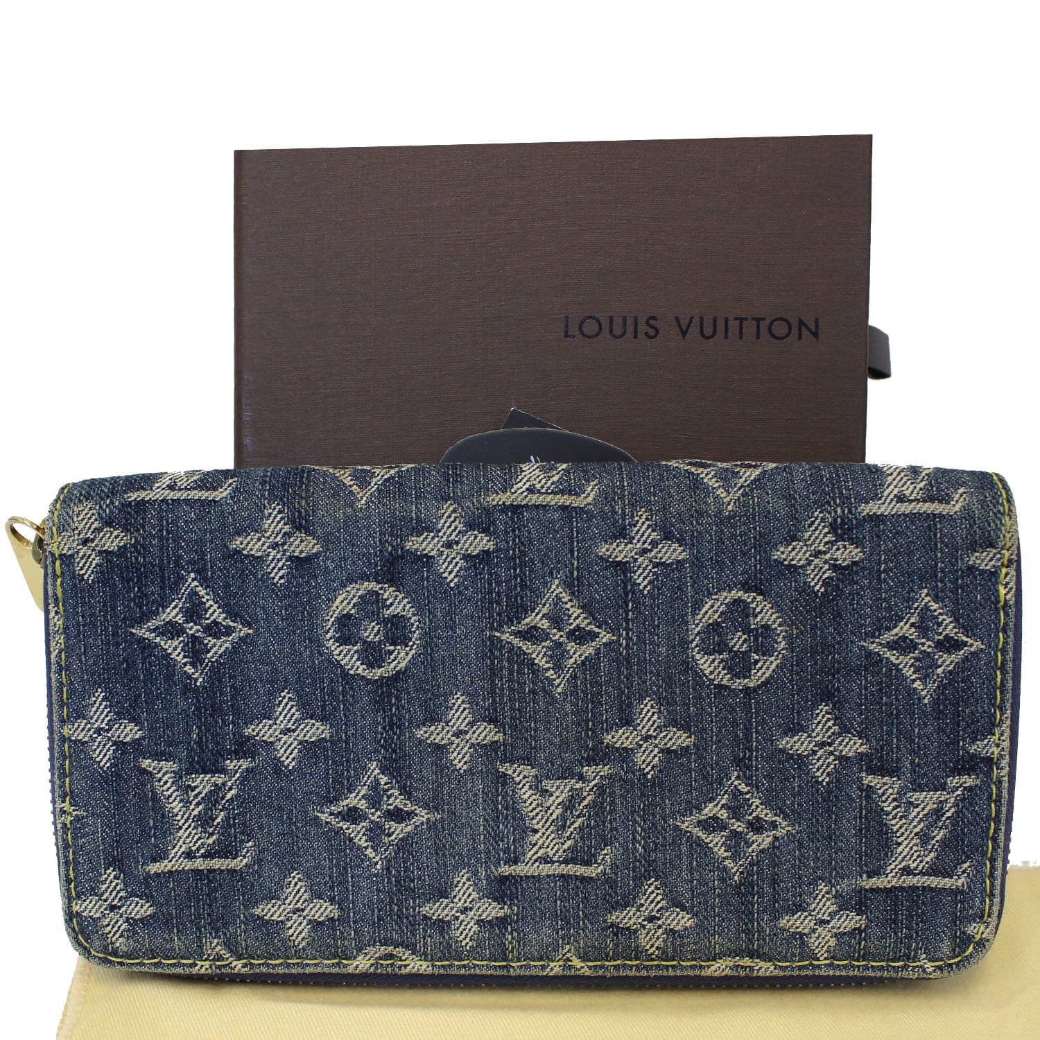 Louis Vuitton Zippy Coin Purse Denim Jacquard Navy Blue in Denim/Calfskin  Leather with Gold-tone - US