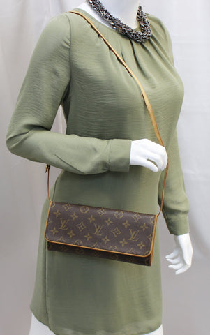 LOUIS VUITTON Monogram Canvas Pochette Twin GM Crossbody Bag