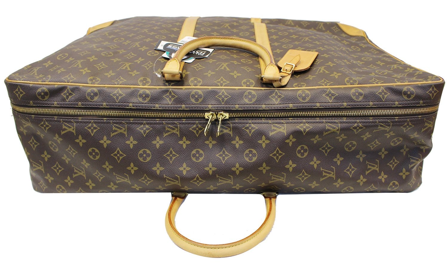 Vintage Designer Louis Vuitton Softside Brown Leather Suitcase Luggafe  Having A Classic Monogram Auction