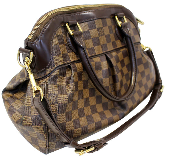 LOUIS VUITTON Damier Ebene Trevi PM Brown Shoulder Bag