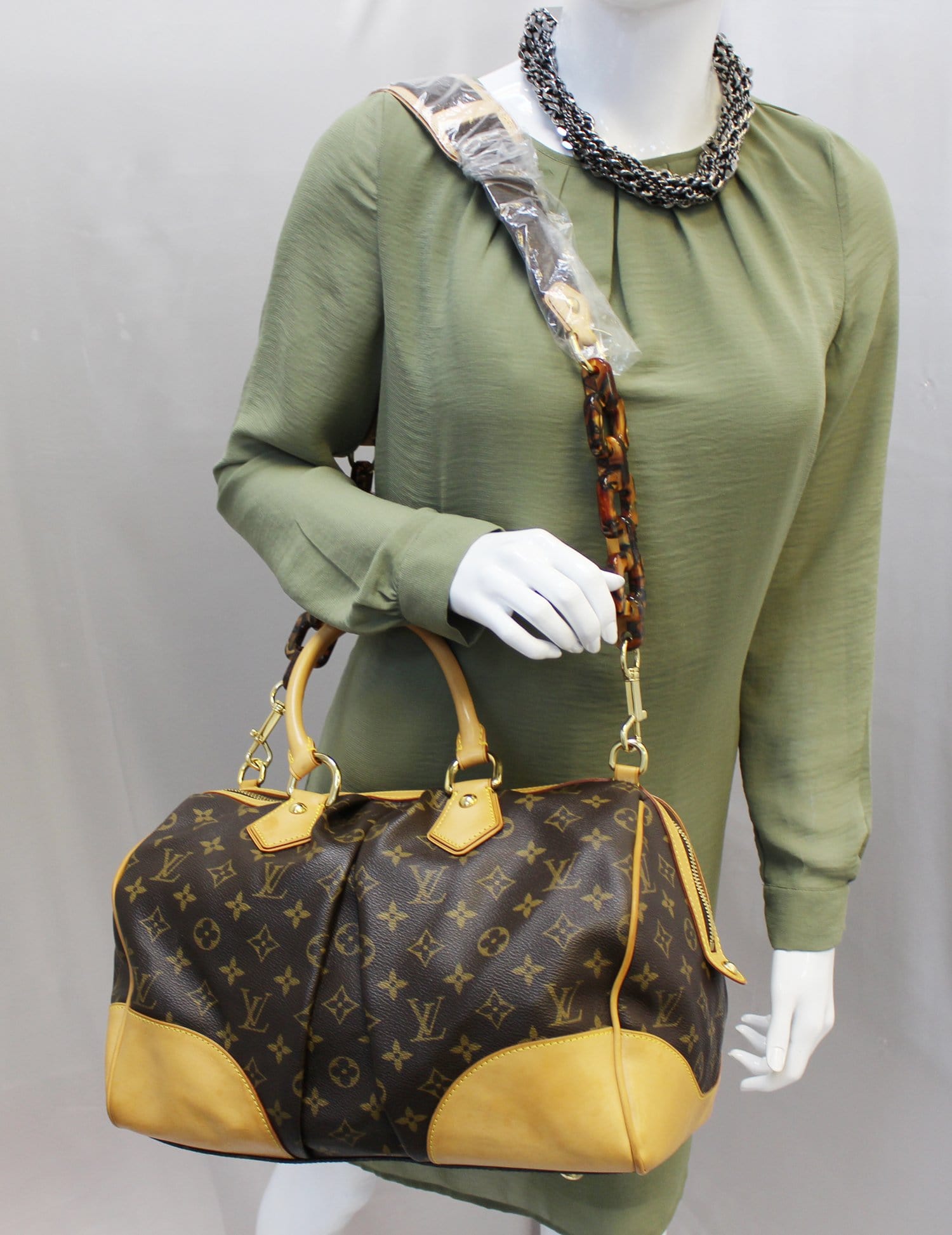 Louis Vuitton RARE Monogram Stephen Tortoise Link Shoulder Strap Bag