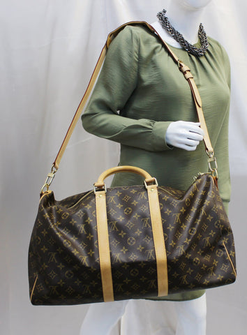 LOUIS VUITTON Monogram Canvas Keepall 50 Bandouliere Travel Bag