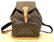 LOUIS VUITTON Backpack Bag Monogram Brown Montsouris GM