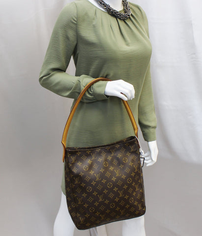 LOUIS VUITTON Monogram Canvas Looping GM Brown Shoulder Bag