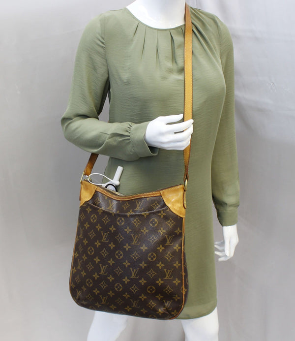 LOUIS VUITTON Monogram Brown Odeon MM Shoulder Bag