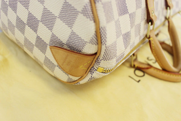 LOUIS VUITTON Speedy 35 Damier Azur Canvas  Satchel Bag