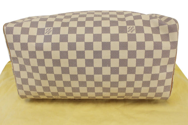 LOUIS VUITTON Speedy 35 Damier Azur Canvas  Satchel Bag