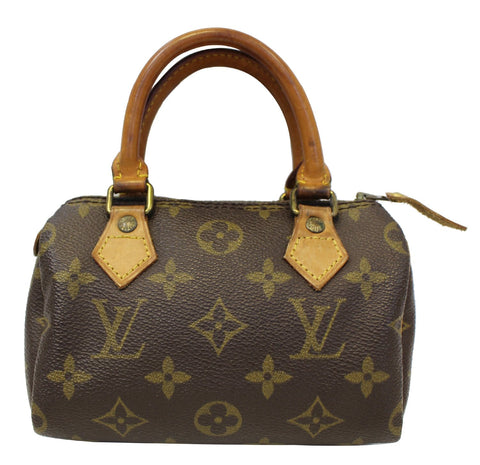 LOUIS VUITTON Monogram Canvas Mini Speedy Satchel Handbag