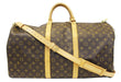 LOUIS VUITTON Monogram Keepall Bandouliere 55 Boston Bag