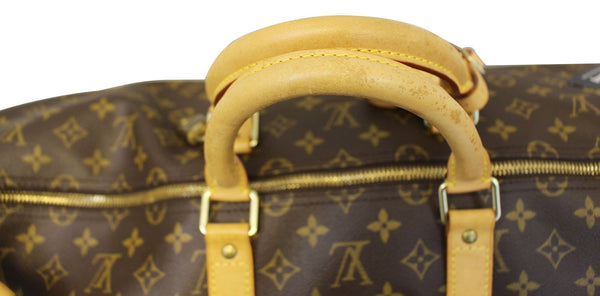 LOUIS VUITTON Monogram Keepall Bandouliere 55 Boston Bag