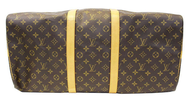 LOUIS VUITTON Monogram Keepall Bandouliere 55 Boston Bag