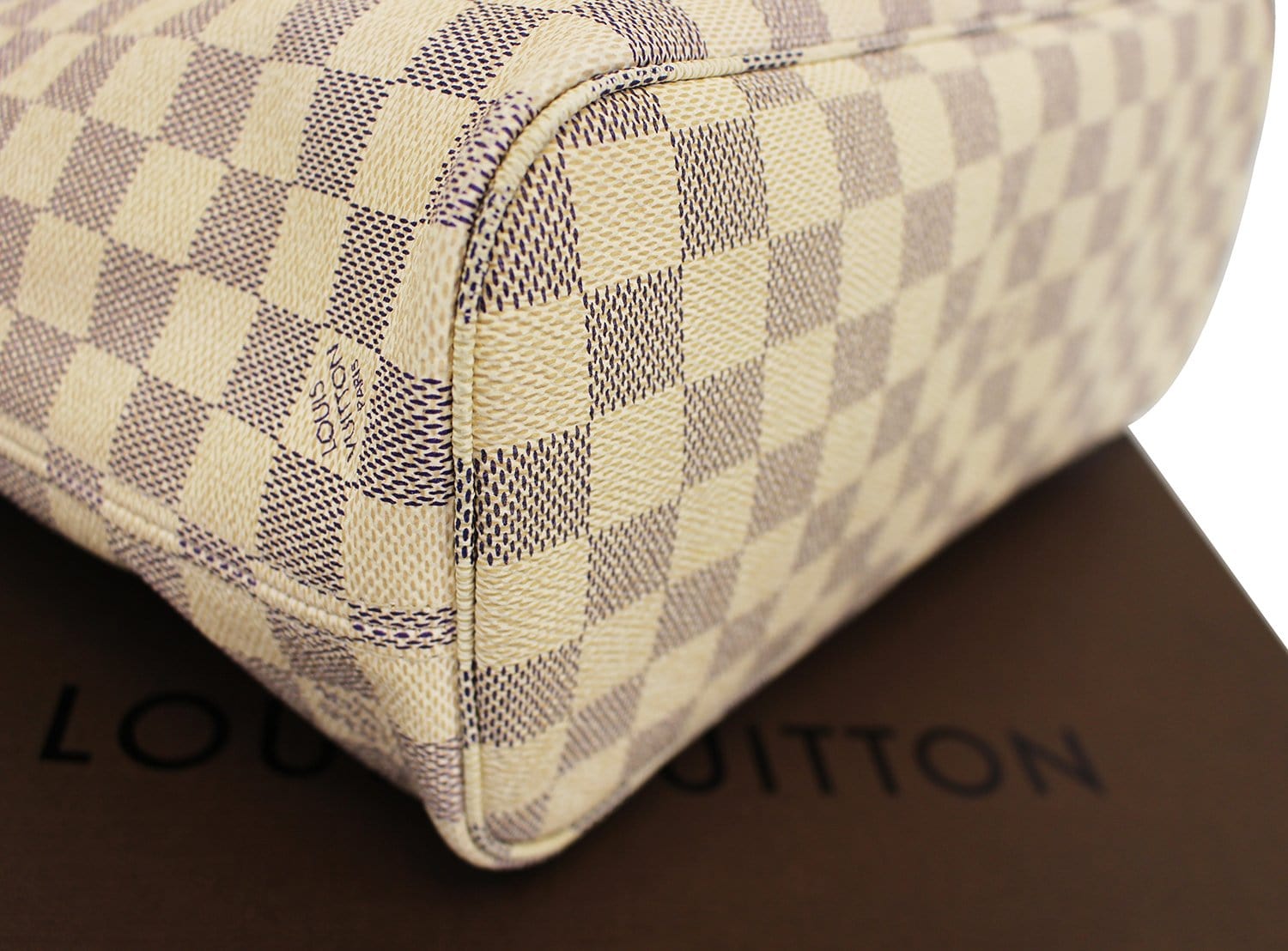 Louis Vuitton Neverfull PM Damier Azur Tote Shoulder Bag