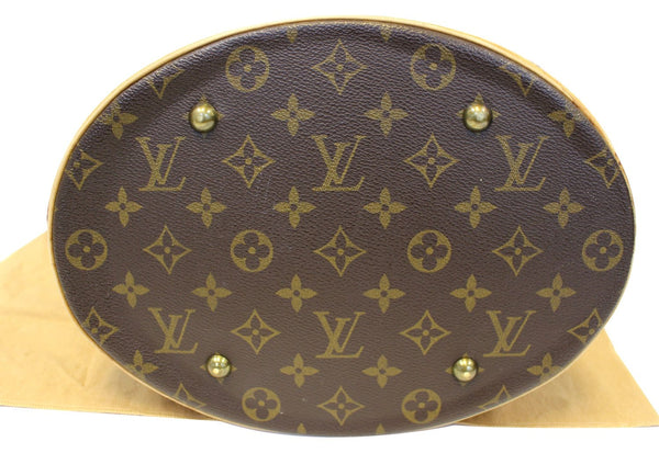 LOUIS VUITTON Monogram Brown Bucket GM Shoulder Bag