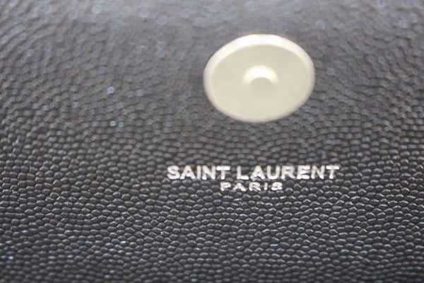 YVES SAINT LAURENT Kate Black Leather Clutch